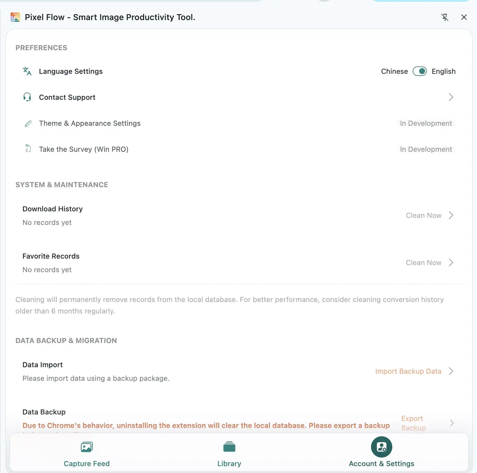 Contact support entry